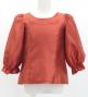 Hula Kids 3/4 Sleeve Blouse with Shantung / Dark Red 2 / Jp208drd2