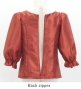 Kids Custom Three-quarter Sleeves Blouse with Shantung / JC148-pattern