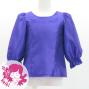 Hula Kids 3/4 Sleeve Blouse with Shantung / Royal Blue / Jp208rbl