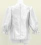 Hula Kids 3/4 Sleeve Blouse with Shantung / White / Jp208wh