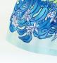 Hula Kids Shantung Pa'u Skirt with Plumeria & Monstera Print / Luxury Collection / Blue / Jp216bl