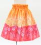 Hula Kids Shantung Pa'u Skirt with Plumeria & Monstera Print / Luxury Collection / Orange / Jp216or