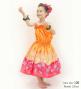 Hula Keiki Set-Up with Plumeria & Monstera Print / Luxury Collection / Orange / Jp217or