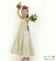 Hula Kids One Shoulder Dress with Hawaiian Leaf / Luxury Collection / Beige / Jp221be
