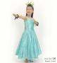 Hula Kids One Shoulder Dress with Hawaiian Leaf / Luxury Collection / Light Blue / Jp221lbl