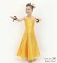 Hula Kids One Shoulder Dress with Hawaiian Leaf / Luxury Collection / Yellow / Jp221ye