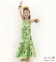 Hula Kids One Shoulder Dress with Leaf / Luxury Collection / Yellow Green / Jp222yegr