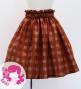 Hula Kids Shantung Pa'u Skirt with Palaka Check Print / Luxury Collection / Brown / Jp223br