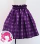 Hula Kids Shantung Pa'u Skirt with Palaka Check Print / Luxury Collection / Deep Purpel / Jp223dpu