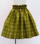 Hula Kids Shantung Pa'u Skirt with Palaka Check Print / Luxury Collection /Khaki / Jp223ka