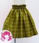 Hula Kids Shantung Pa'u Skirt with Palaka Check Print / Luxury Collection / Khaki / Jp223ka