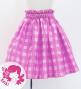 Hula Kids Shantung Pa'u Skirt with Palaka Check Print / Luxury Collection / Lilac / Jp223li
