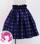 Hula Kids Shantung Pa'u Skirt with Palaka Check Print / Luxury Collection / Navy / Jp223nv