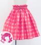 Hula Kids Shantung Pa'u Skirt with Palaka Check Print / Luxury Collection / Pink / Jp223pi