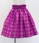 Hula Kids Shantung Pa'u Skirt with Palaka Check Print / Luxury Collection /Purple / Jp223pu