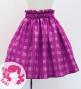 Hula Kids Shantung Pa'u Skirt with Palaka Check Print / Luxury Collection / Purple / Jp223pu