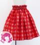 Hula Kids Shantung Pa'u Skirt with Palaka Check Print / Luxury Collection / Red / Jp223rd
