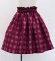 Hula Kids Shantung Pa'u Skirt with Palaka Check Print / Luxury Collection /Wine / Jp223wi