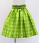 Hula Kids Shantung Pa'u Skirt with Palaka Check Print / Luxury Collection /Yellow Green / Jp223yegr