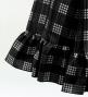 Hula Kids Long Frill Shantung Circular Skirt with Palaka Check Print / Black / Jp224bk