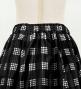 Hula Kids Long Frill Shantung Circular Skirt with Palaka Check Print / Black / Jp224bk