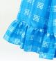 Hula Kids Long Frill Shantung Circular Skirt with Palaka Check Print / Blue / Jp224bl