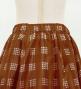 Hula Kids Long Frill Shantung Circular Skirt with Palaka Check Print / Brown / Jp224br