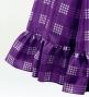 Hula Kids Long Frill Shantung Circular Skirt with Palaka Check Print / Deep Purple / Jp224dpu