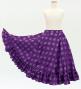 Hula Kids Long Frill Shantung Circular Skirt with Palaka Check Print / Deep Purple / Jp224dpu