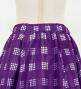 Hula Kids Long Frill Shantung Circular Skirt with Palaka Check Print / Deep Purple / Jp224dpu