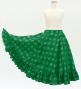 Hula Kids Long Frill Shantung Circular Skirt with Palaka Check Print / Green / Jp224gr