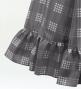 Hula Kids Long Frill Shantung Circular Skirt with Palaka Check Print / Gray / Jp224gy