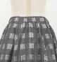 Hula Kids Long Frill Shantung Circular Skirt with Palaka Check Print / Gray / Jp224gy