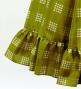 Hula Kids Long Frill Shantung Circular Skirt with Palaka Check Print / Khaki / Jp224ka
