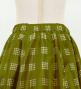 Hula Kids Long Frill Shantung Circular Skirt with Palaka Check Print / Khaki / Jp224ka