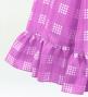Hula Kids Long Frill Shantung Circular Skirt with Palaka Check Print / Lilac / Jp224li