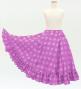 Hula Kids Long Frill Shantung Circular Skirt with Palaka Check Print / Lilac / Jp224li