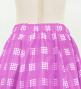Hula Kids Long Frill Shantung Circular Skirt with Palaka Check Print / Lilac / Jp224li