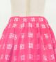 Hula Kids Long Frill Shantung Circular Skirt with Palaka Check Print / Pink / Jp224pi