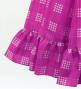 Hula Kids Long Frill Shantung Circular Skirt with Palaka Check Print / Purple / Jp224pu
