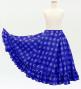 Hula Kids Long Frill Shantung Circular Skirt with Palaka Check Print / Royal Blue / Jp224rbl