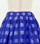 Hula Kids Long Frill Shantung Circular Skirt with Palaka Check Print / Royal Blue / Jp224rbl