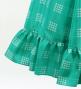 Hula Kids Long Frill Shantung Circular Skirt with Palaka Check Print / Turquoise Blue / Jp224tbl
