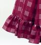 Hula Kids Long Frill Shantung Circular Skirt with Palaka Check Print / Wine / Jp224wi