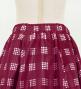 Hula Kids Long Frill Shantung Circular Skirt with Palaka Check Print / Wine / Jp224wi