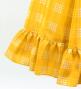 Hula Kids Long Frill Shantung Circular Skirt with Palaka Check Print / Yellow / Jp224ye