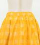 Hula Kids Long Frill Shantung Circular Skirt with Palaka Check Print / Yellow / Jp224ye