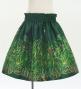 Hula Kids Shantung Pa'u Skirt with Hawaiian Leaf Print / Luxury Collection / Green / Jp225gr