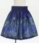 Hula Kids Shantung Pa'u Skirt with Hawaiian Leaf Print / Luxury Collection / Navy / Jp225nv