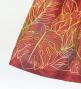 Hula Kids Shantung Pa'u Skirt with Hawaiian Leaf Print / Luxury Collection / Red / Jp225rd